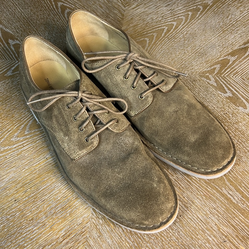 JOHN VARVATOS Men's Brown Derby Shoes 10.5